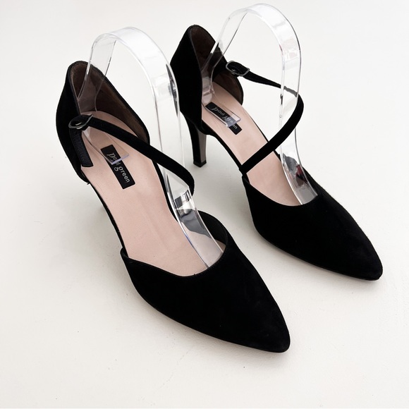 Paul Green Black Suede Womens Valetta d'Orsay Pumps, size 9 - Picture 4 of 16